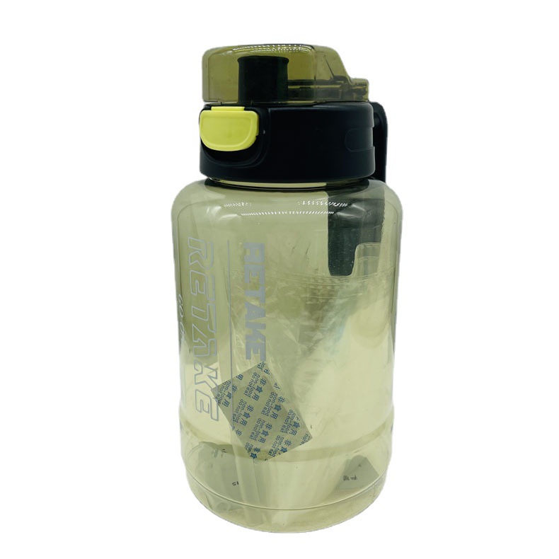 Yichang fábrica al por mayor de gran capacidad deportes agua taza los hombres y las mujeres fitness verano 2000ml paja plástico portátil hervidor