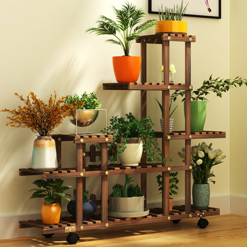 Balcony decorative flower rack multi-layer indoor storage rack home living room succulent floor-standing flower pot rack type A