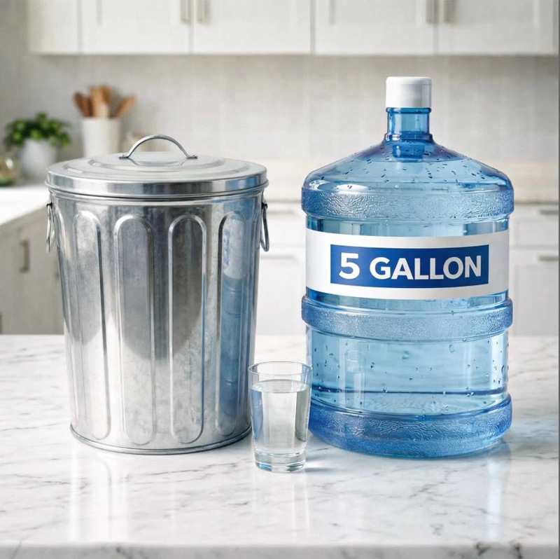 Factory price 5-gallon thickened leak-proof galvanized metal trash can with lid, outdoor waste bin, can be used for storing bird food