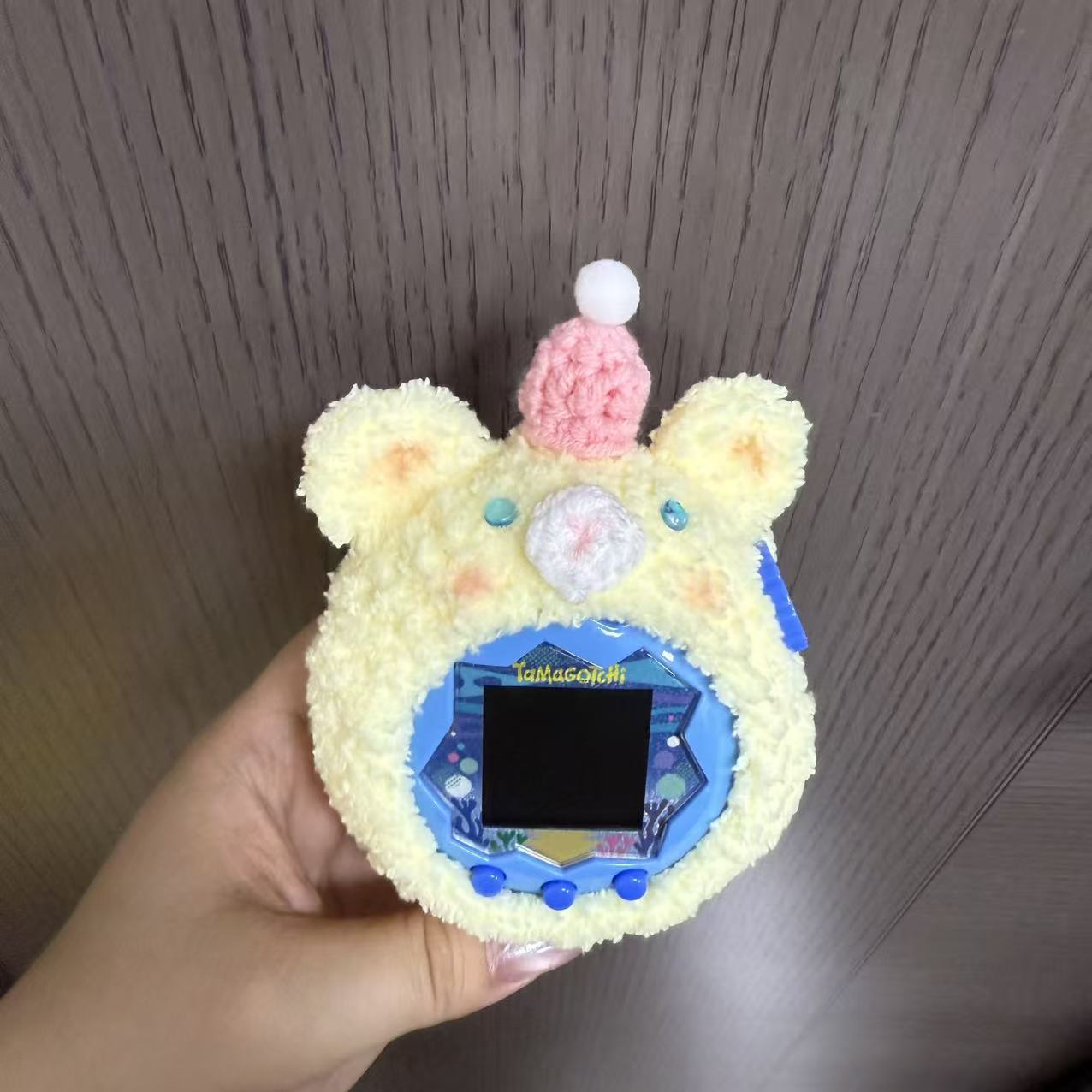 Finished Product 25 New Tamagotchi Chinese Version Paradise Handmade Crocheted Mouse King Wool Plush Protective Cover