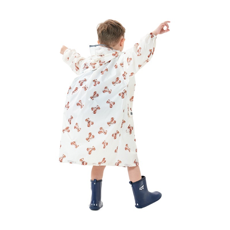 Children's Long Raincoat Lightweight Quick-drying Boys' Girls' Baby Kindergarten Big Hat Full Body Rain Pants Poncho Raincoat