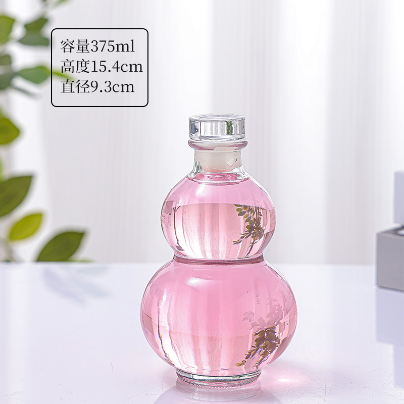 375ml 유리 평면 뚜껑(60개/상자), 투명