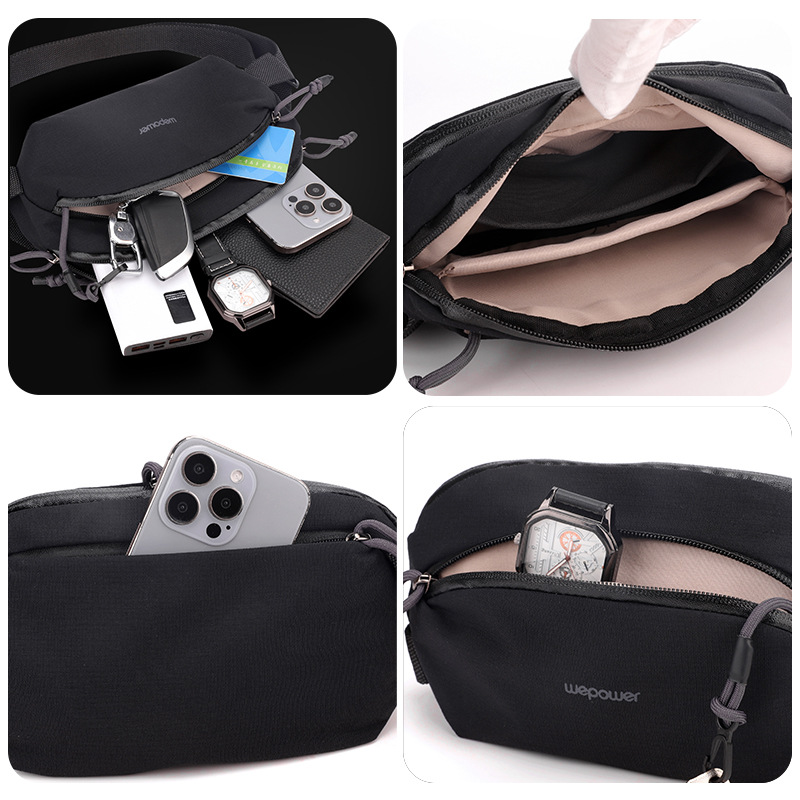WEPOEWR nuevo bolso de pecho de hombre, bolso deportivo personalizado, viaje de viaje, bolso de hombro inclinado, bolso de cintura de teléfono móvil