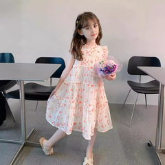 Children's summer dress 2024 new Korean style fashionable kids dress super fairy girl princess dress wholesale 11