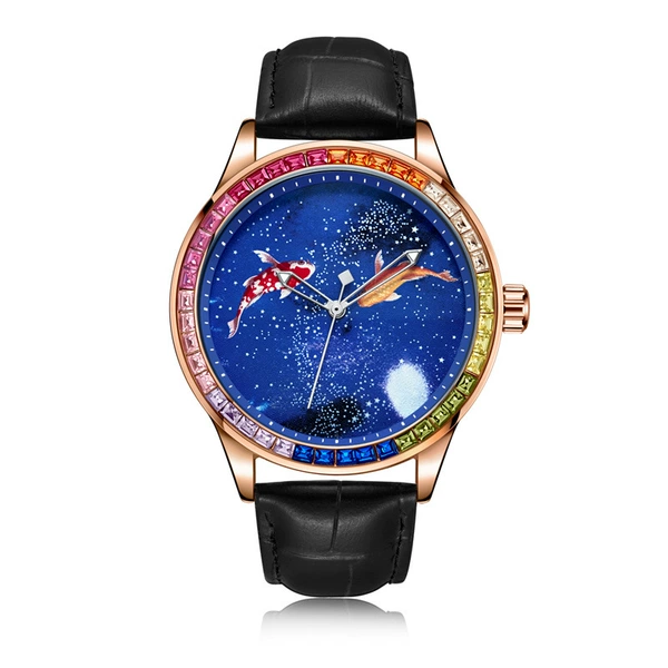 Rose gold rainbow diamond
