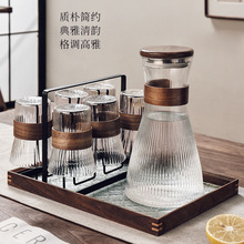 凉水壶玻璃耐高温冷水壶家用晾白开水杯套装耐热防爆凉茶壶高颜值