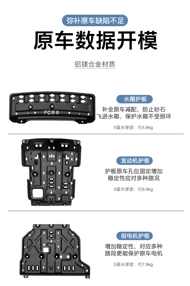Equation Leopard 8 Chassis Guard Special Engine Battery Motor Front Water Tank Armor Chassis Armor Modification Accessories