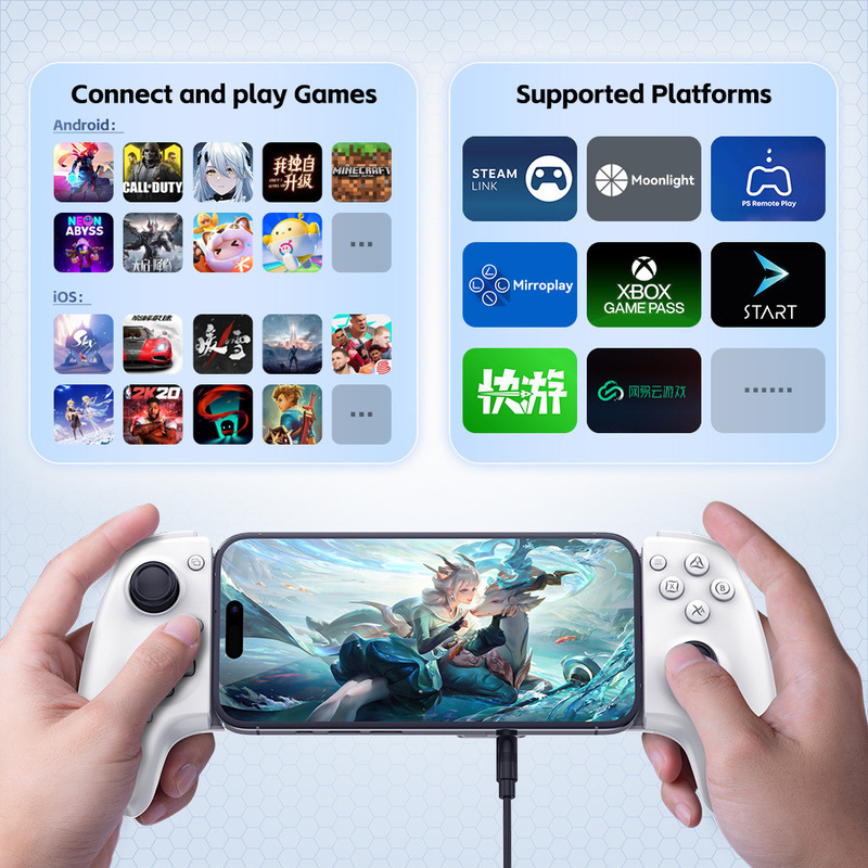 漫柄Max携帯電話ゲームハンドルType-C有線bluetoothアンドロイドiOSコンピュータSwitchストリーミングPSハンドル|undefined