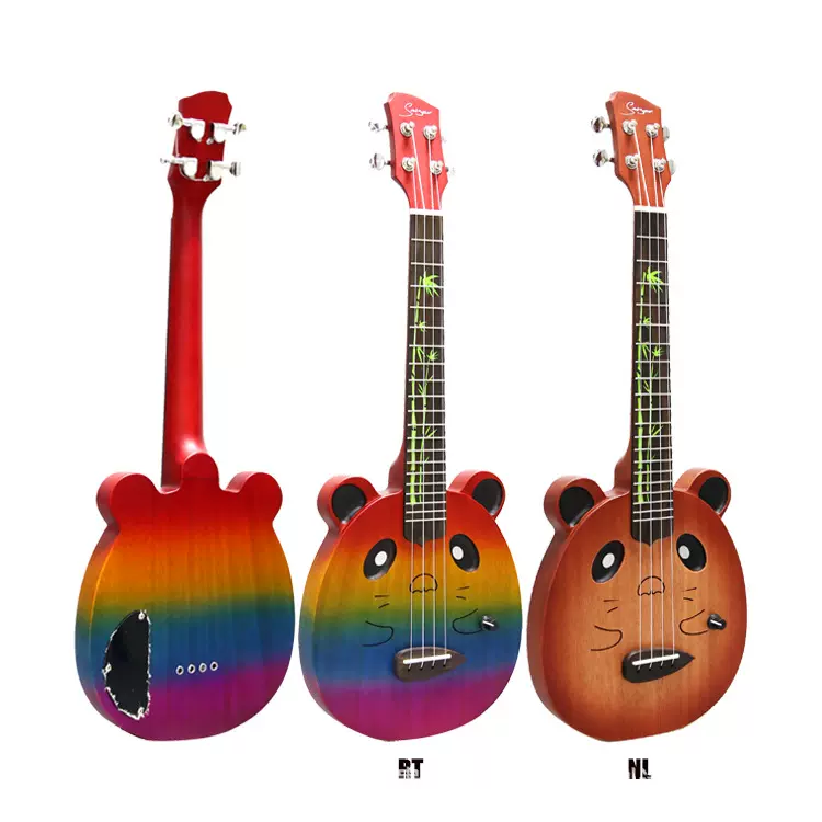 电尤贝斯工厂直营尤贝斯儿童初学尤克里里指板镶嵌尤贝斯bass