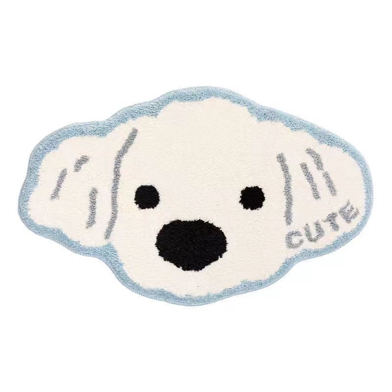 かわいい異形の不規則なカシミヤのじゅうたんの浴室の厚い毛の吸水の足のマットの猫のじゅうたんのラベルをまねて代行します。|undefined