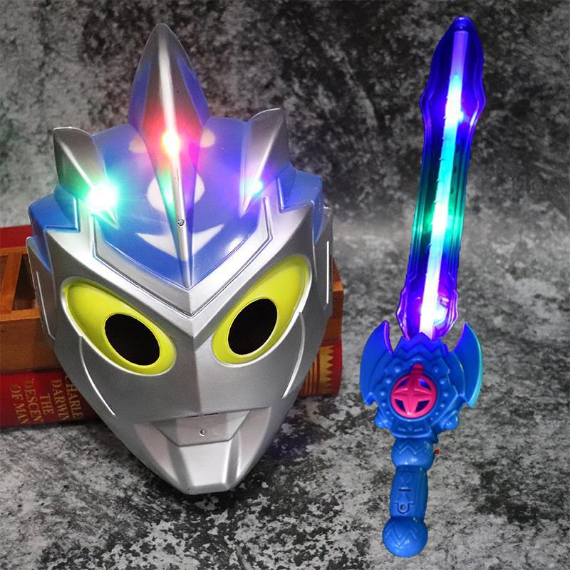 Cerro Autot máscara de niños luminosa máscara de casco de Digia Cerro armas juguetes para niños espada cuerpo