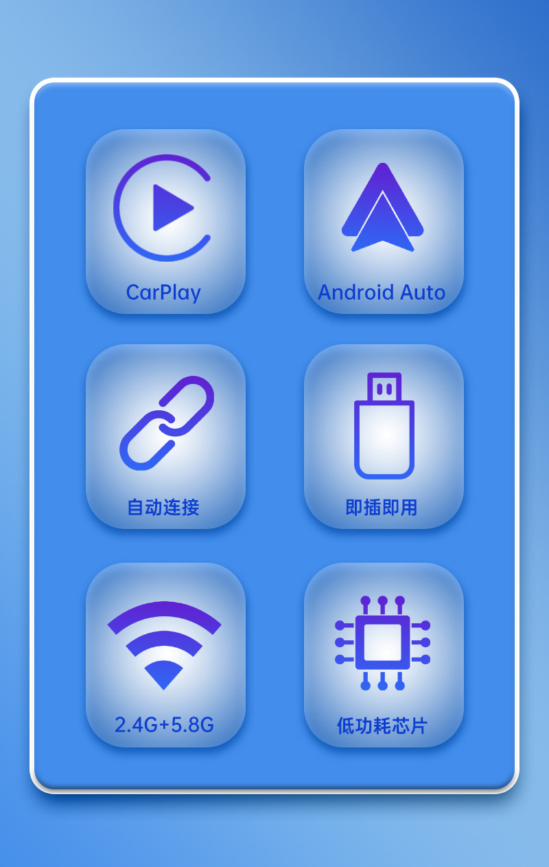 U disk carplay box wired to wireless carplay two-in-one Android mirror car machine interconnection smart box