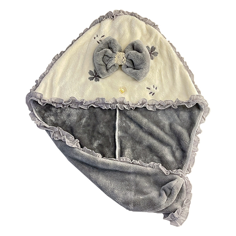 2024 nuevo lindo sombrero de cabello seco para mujeres super absorción de agua secado rápido paquete de pañuelo grueso para frotar el cabello largo toallas de cabello seco