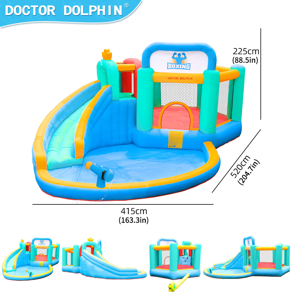 Doctor Pig| Interacción padre-hijo plegable para niños pequeños inflables caseros rociadores de agua castillo fiesta