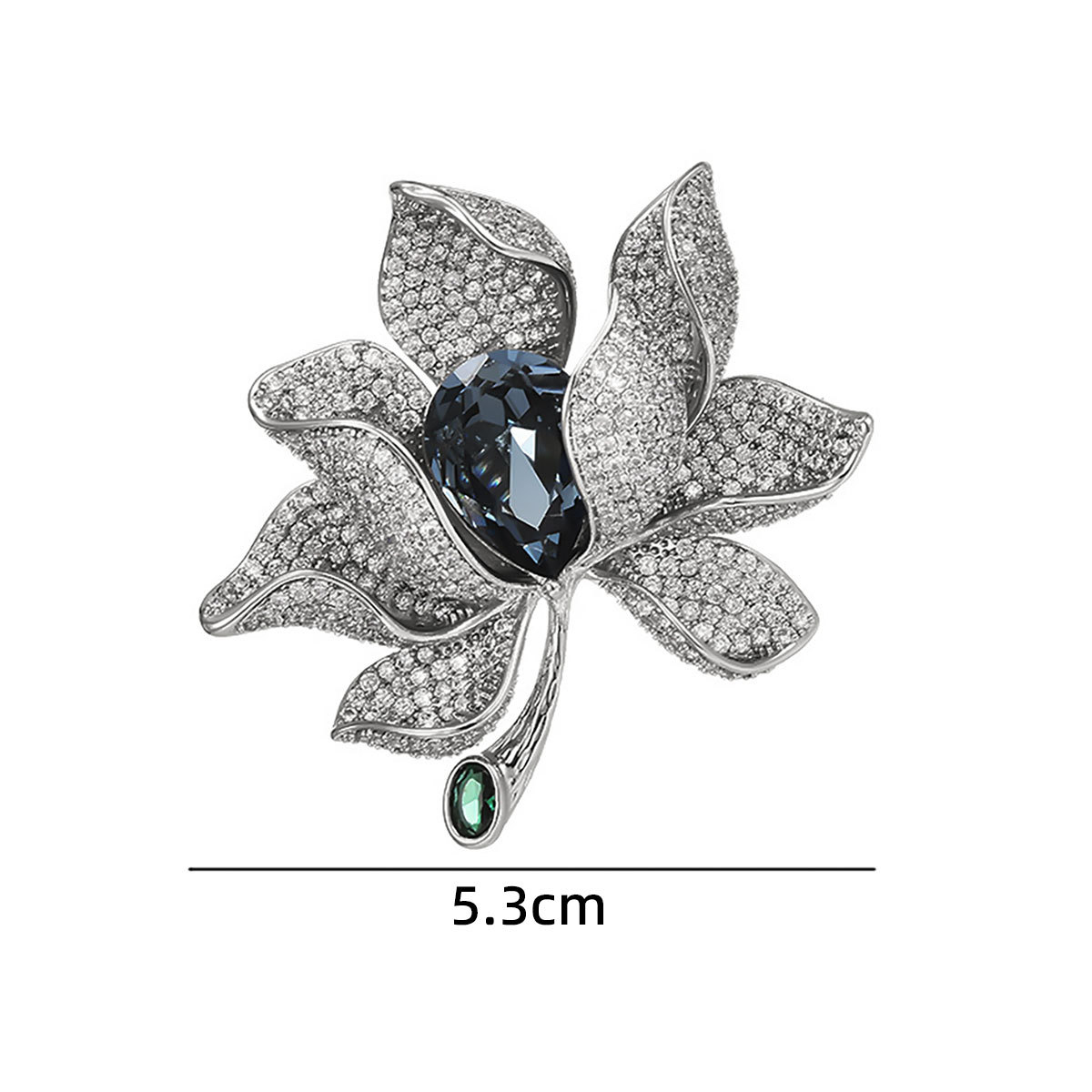 Dulce Pin Flor Cobre Embutido Cristal Circón Mujeres Broches display picture 1