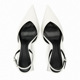 French high-heeled women's thick shoes 2023 spring and summer new white V-mouth temperament single shoes pointed casual sandals