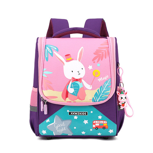 Natural Fish New Children's Bag Small Rabbit Cartoon Lightweight Large Capacity Kindergarten Schoolbag Wholesale Downstream