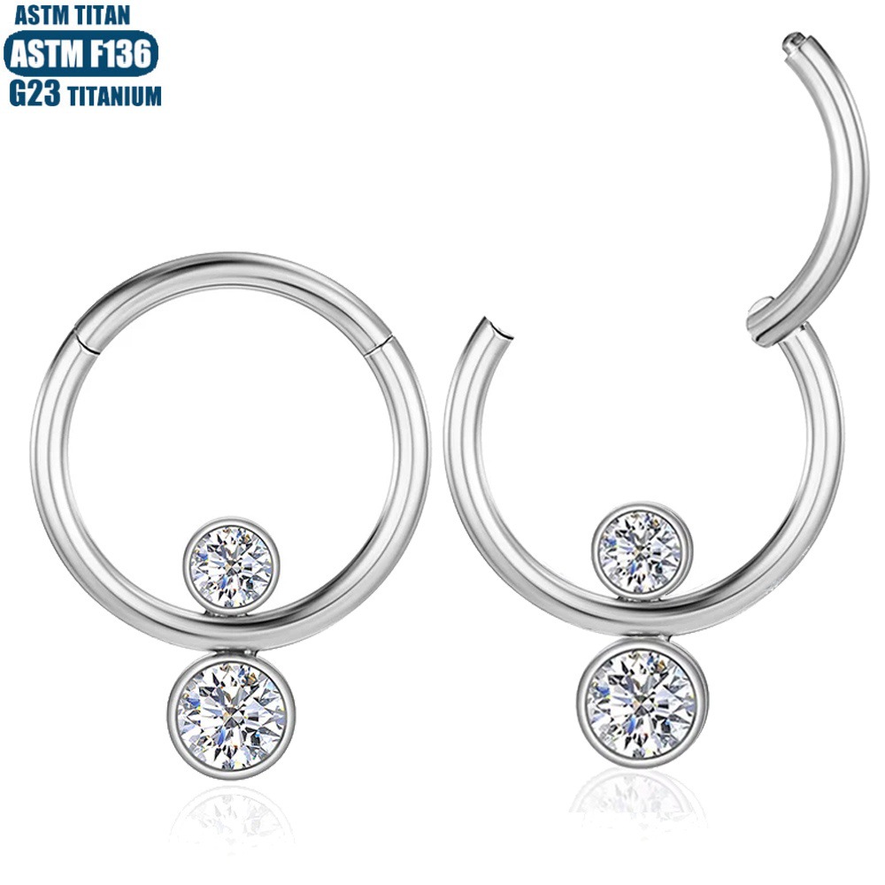Pointed labret stud close-up product detail