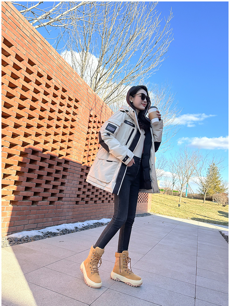 Herrskor Northeast Snökängor Vinter Damstövlar Äkta Läder och Päls Ull Varm Tjock Botten Halkfri Martinstövlar Plus Sammet_voghion.com