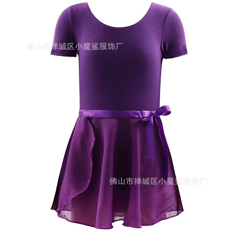 Ropa de baile de Ballet para niños Venta caliente niñas de primavera y verano ropa de práctica de manga corta cuerpo ropa de rendimiento para niños