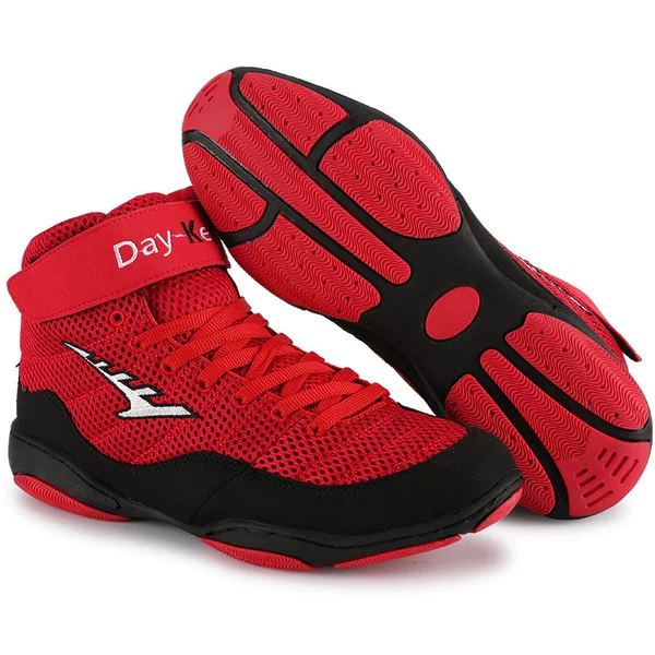 Professional Boxing Shoes, Indoor Training Shoes, Competition Fighting Shoes, Non-Slip Breathable Free Fighting Shoes, Wrestling Shoes