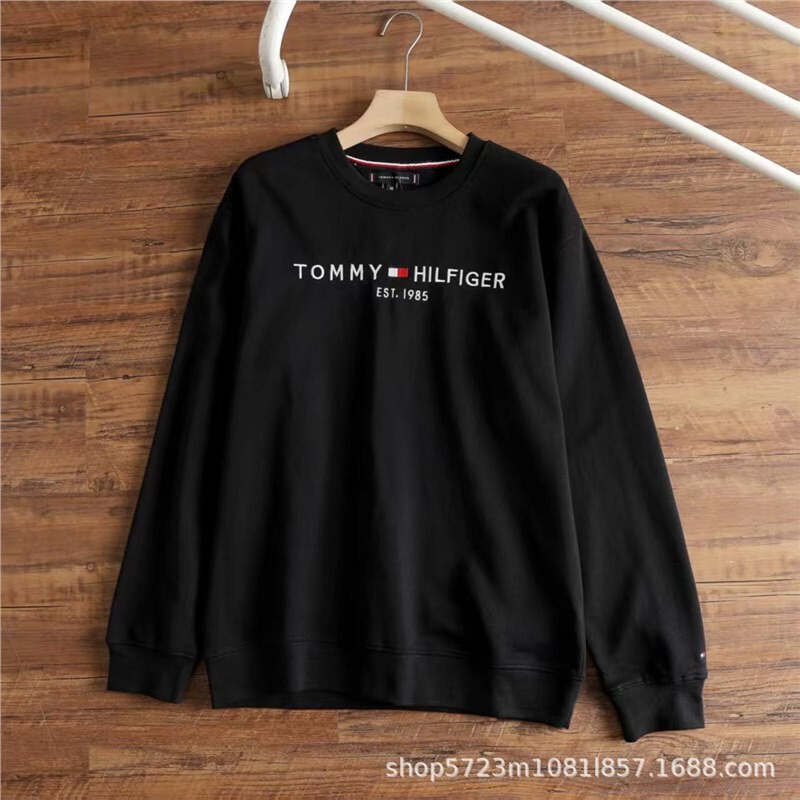 2026 Cross-Border Trendy Brand Spring and Autumn Tommy Sweatshirt Men's Round Neck Thin Pullover Casual Loose Long-Sleeve P