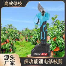 家用加高枝鋰電果樹剪充電式園林電剪刀跨境批發電動修枝剪高枝剪
