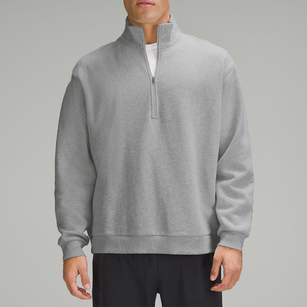 Spring and Autumn Thin Half-Zip Stand-Up Collar Sweatshirt Men's Loose Versatile Jacket Casual Outdoor Sports Jacket Top
