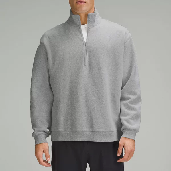 Spring and Autumn Thin Half-Zip Stand-Up Collar Sweatshirt Men's Loose Versatile Jacket Casual Outdoor Sports Jacket Top