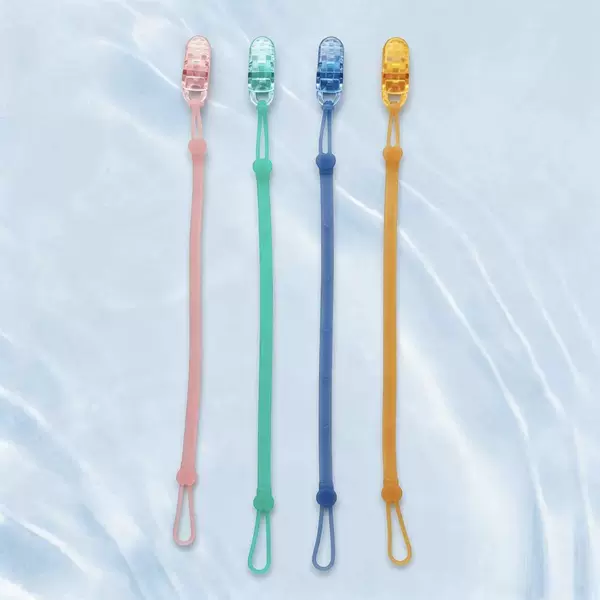 Manufacturer Wholesale Silicone Anti-Drop Pacifier Chain Baby Pacifier with Teether Toy Anti-Fall Chain