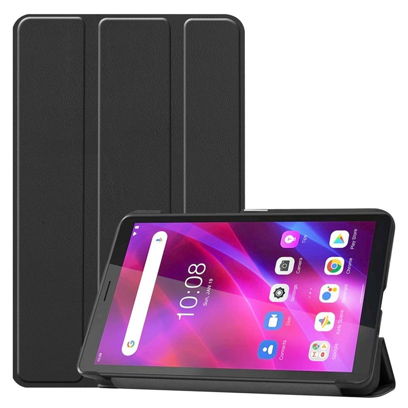 Совместимо с Lenovo TAB M7 защитный чехол из кожи 3-го поколения, 2-й трехкратный держатель - ультратонкая задняя крышка 7305, все включено