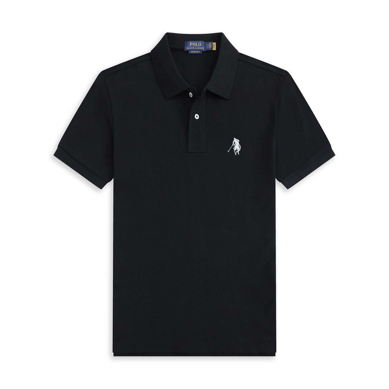 Foreign Trade American Polo Pony Mark Short-sleeved Men's Business Casual Loose Pure Cotton Embroidered Large Size Short-sleeved Polo Shirt