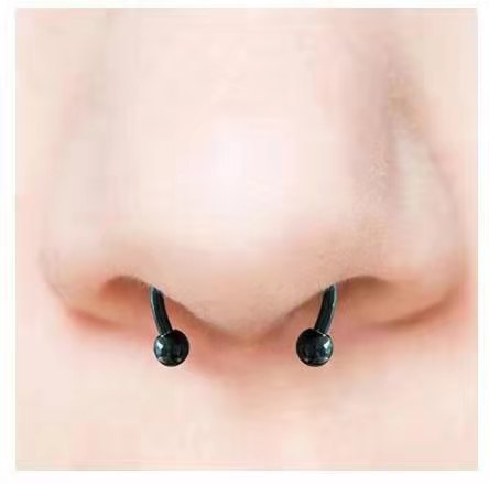 New Stainless Steel Magnetic False Nose Ring Wholesale display picture 3