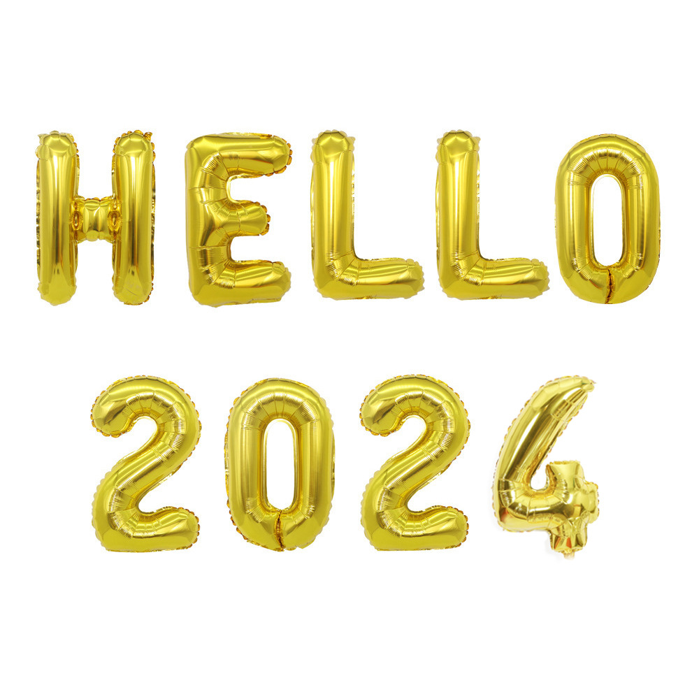 Christmas New Year Glam Letter Aluminum Film Party Balloons display picture 1