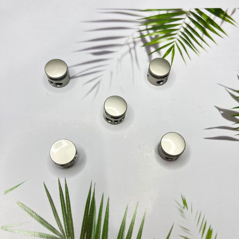 High-end metal spring button button women's fashion down jacket coat Pearl round spring button