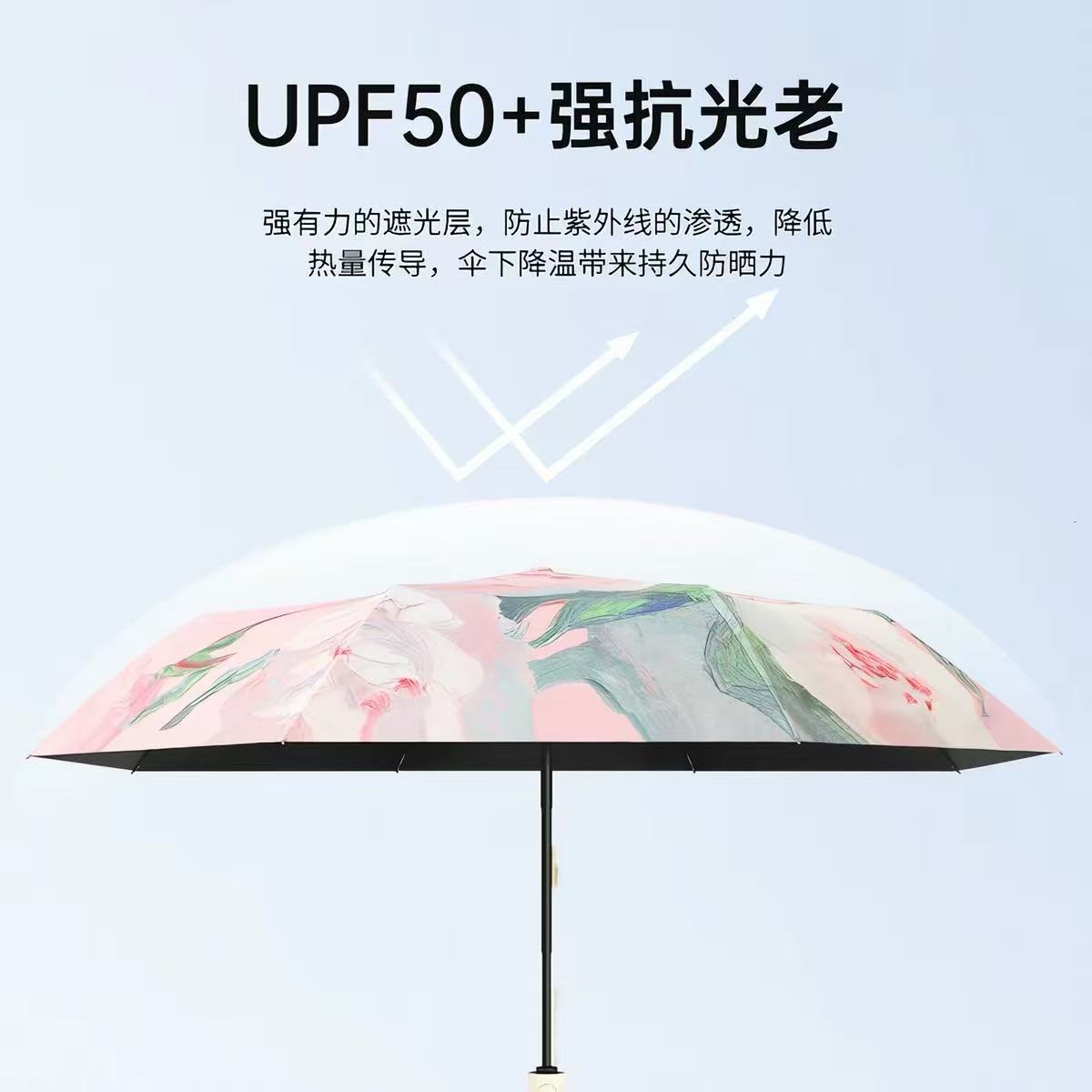 Cute Style Sun Protection and Uv Protection Dual-Purpose Automatic Folding Umbrella for Women, Suitable for Both Sunny and Rainy Weather, Student Sunshade, Custom Cartoon Umbrella