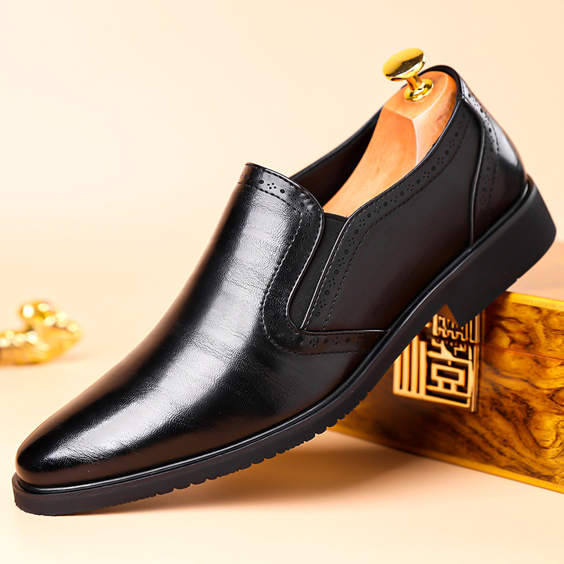 商务皮鞋男2025秋季新款男士英伦正装男鞋办公室婚庆新郎伴郎鞋子