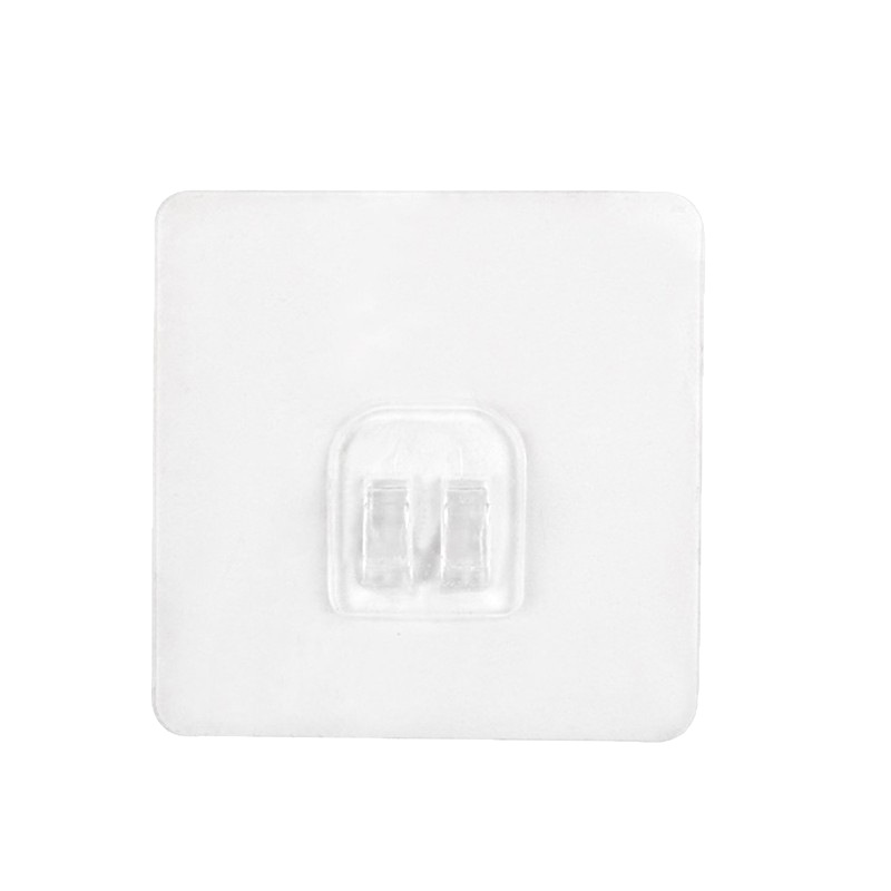 Fuerte transparente de la hebilla de pasta de almacenamiento de gancho de rack sin perforar tornillo pegatina colgante accesorios de uñas parche