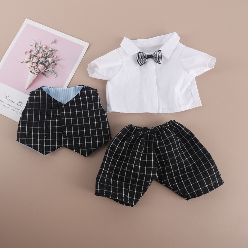 검은 격자 무늬 정장