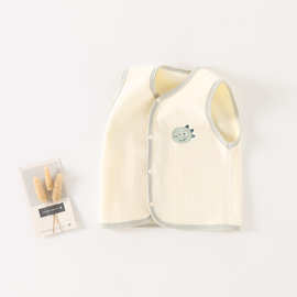 婴儿马甲春秋外穿新生儿衣服秋装坎肩马夹宝宝冬季打底加绒小背心
