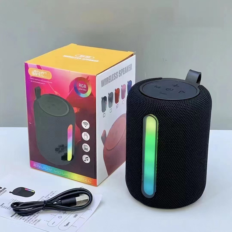 ワイヤレス Bluetooth スピーカー サブウーファー 屋外 車 ハイパワー ホーム 高価値 雰囲気ライト デスクトップ ミニ スピーカー|undefined