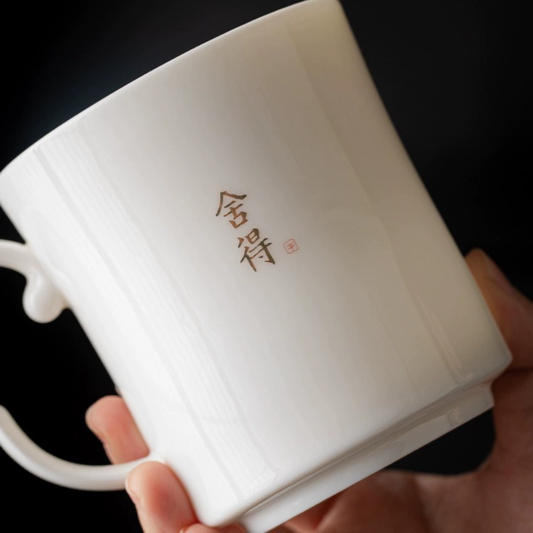Фарфор Дахуа овечий жир белый конференционный cup - чашка из керамики с большим объёмом Jade с маркировкой Ga