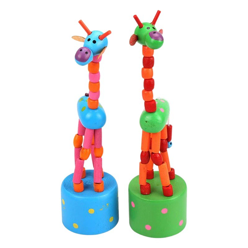 Танцующий жираф/Детские Мультяшные игрушки/Деревянные поделки/Ностальгические совместные куклы
