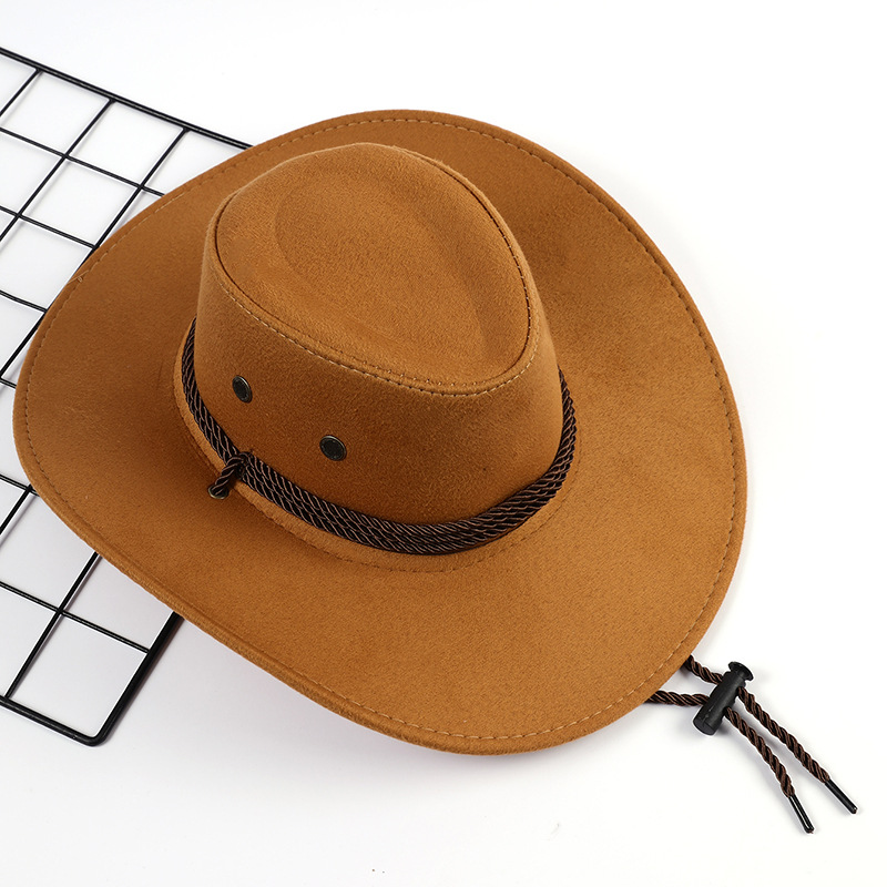 Nuevo sombrero de vaquero occidental color sólido sombrero de escalada al aire libre fotografía de verano protección solar vacaciones protección solar sombrero