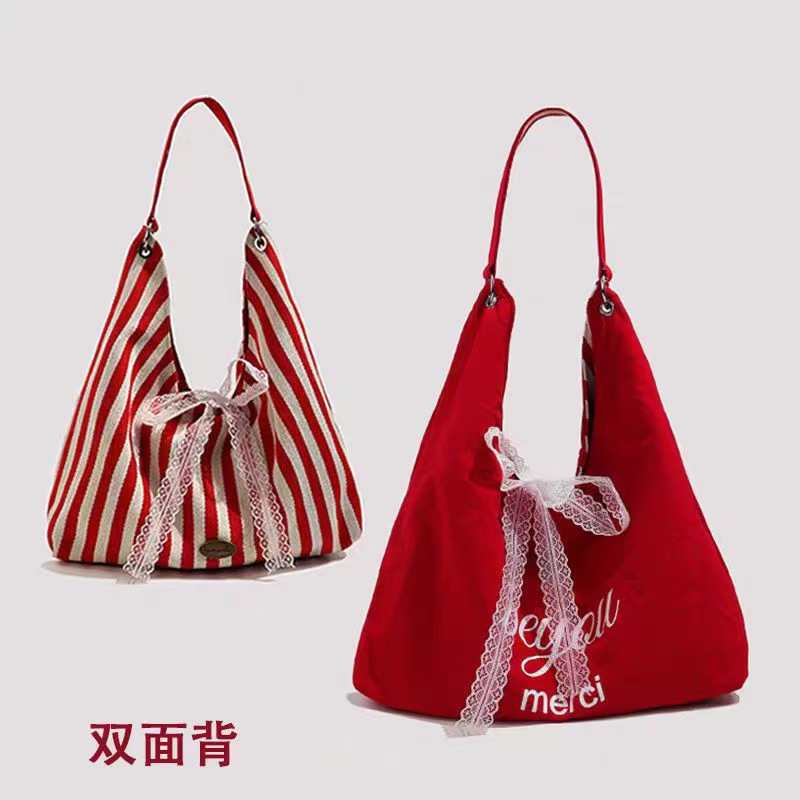Modieuze gestreepte schoudertas voor dames veelzijdige tote tas_voghion.com