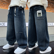 童装男童裤子春秋款2025新款秋装牛仔裤中大童男孩宽松休闲长裤潮
