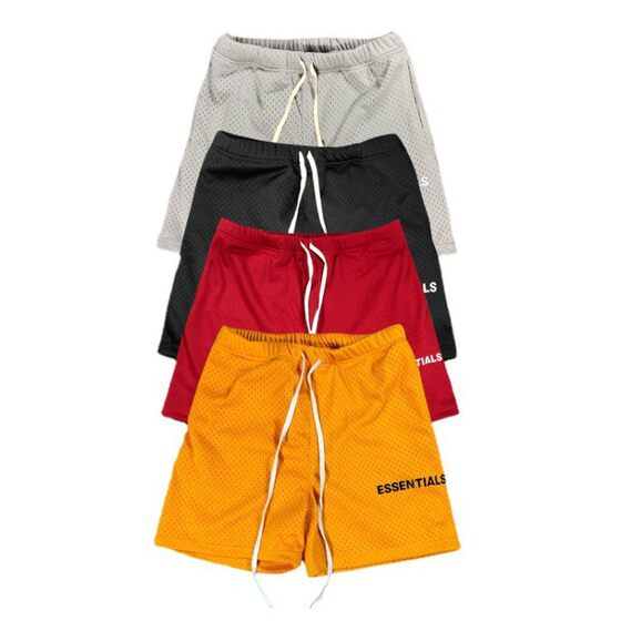 Essentials Mesh Shorts Muscle Sports Fitness FOG Drawstring Alphabet Pants Men's Shorts