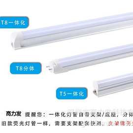 无频闪护眼灯T5T8灯管LED灯管日光灯管铝塑灯管220v