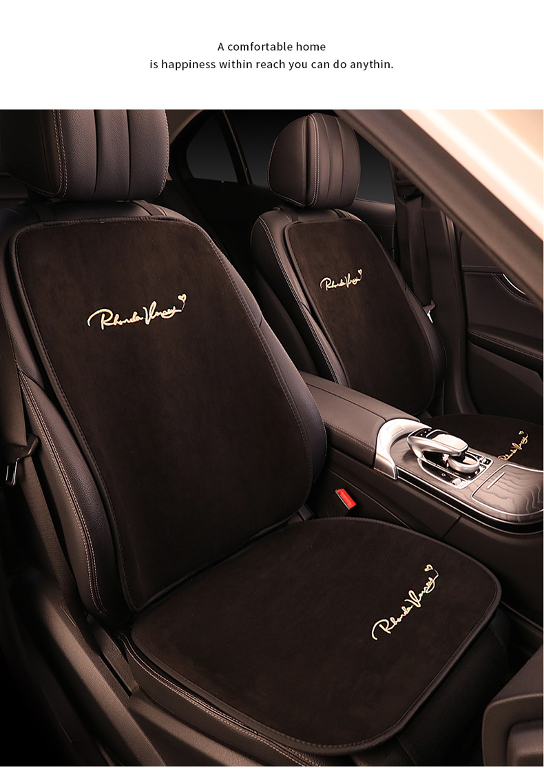 Suede Four Seasons car cushion four seasons constant temperature winter thermal single piece single seat three-piece ins style seat cushion