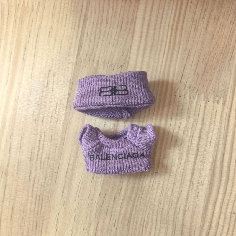 迷你版4.0LABUBU搪胶脸毛绒盲盒拉布布玩偶衣服弹力套头衫小鼻嘎|undefined